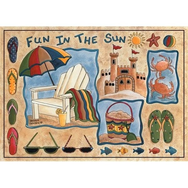 Custom Printed Rugs FUN IN THE SUN Fun In The Sun Rug